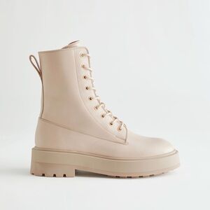 & Other Stories Beige Combat Boots